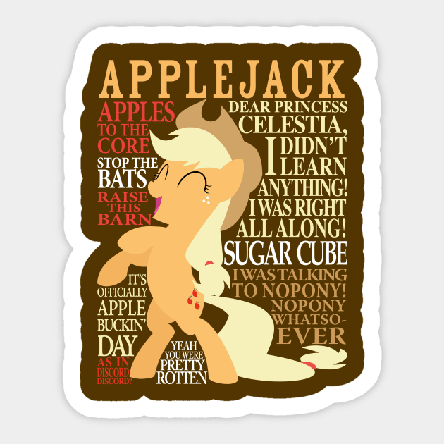 Many Words of Applejack Sticker by ColeDonnerstag